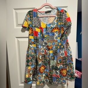 Dangerfield patchwork mini dress
